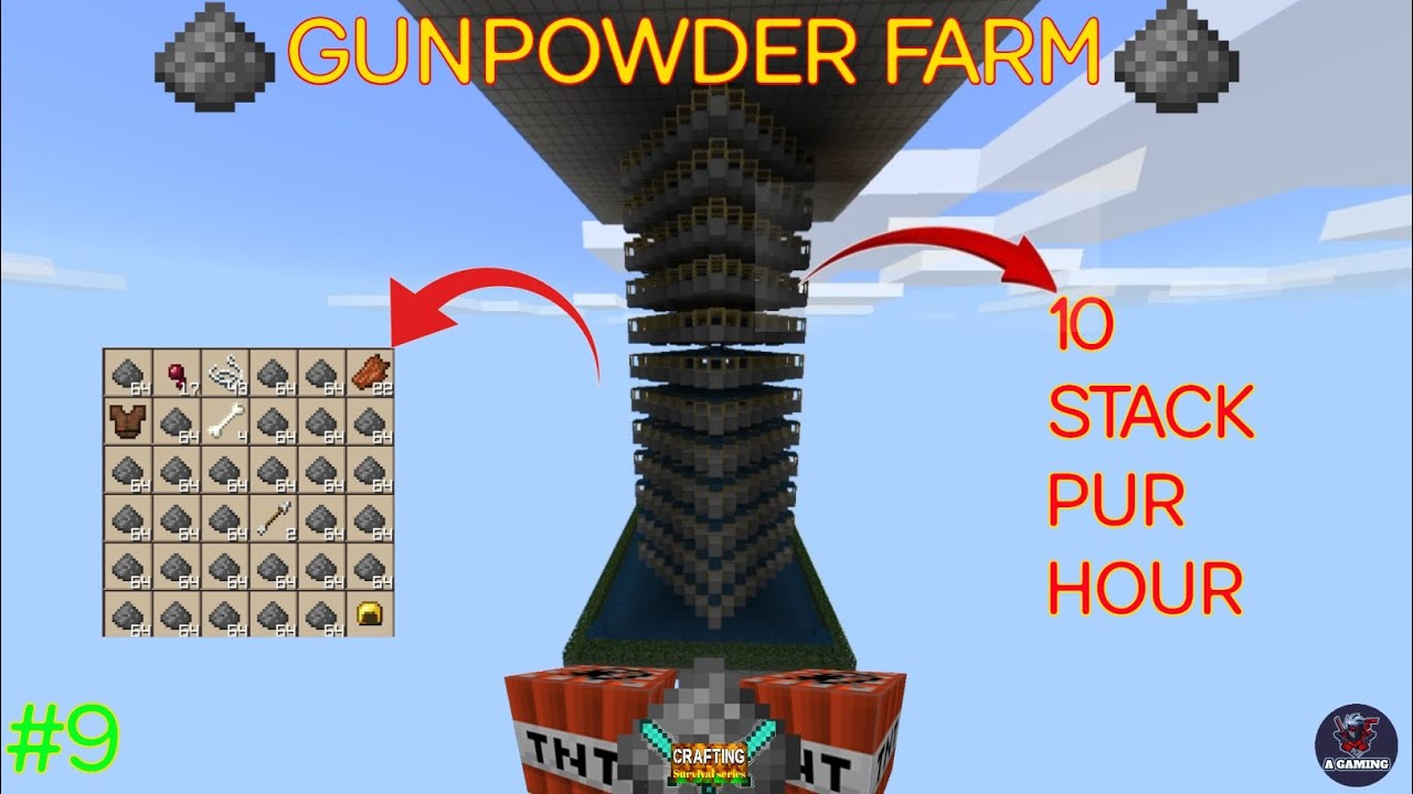 how to make the best Minecraft PE Automatic Creeper Gunpowder Farm