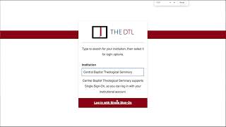 How to Login to the DTL
