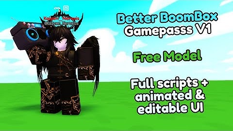 Better BoomBox Gamepass V1 / Roblox Studio (Free Model)