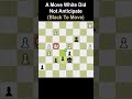 A Move White Did Not Anticipate | Checkmate in 4 | Puzzle 255 #shorts #youtubeshorts #viral