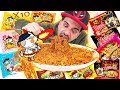 تحدي أكل جميع منتجات النودلز الكوري الحار Extreme Spicy Korean Ramen Fire Noodle Challenge تحدي أكل جميع منتجات النودلز الكوري الحار Extreme Spicy Korean Ramen Fire Noodle Challenge