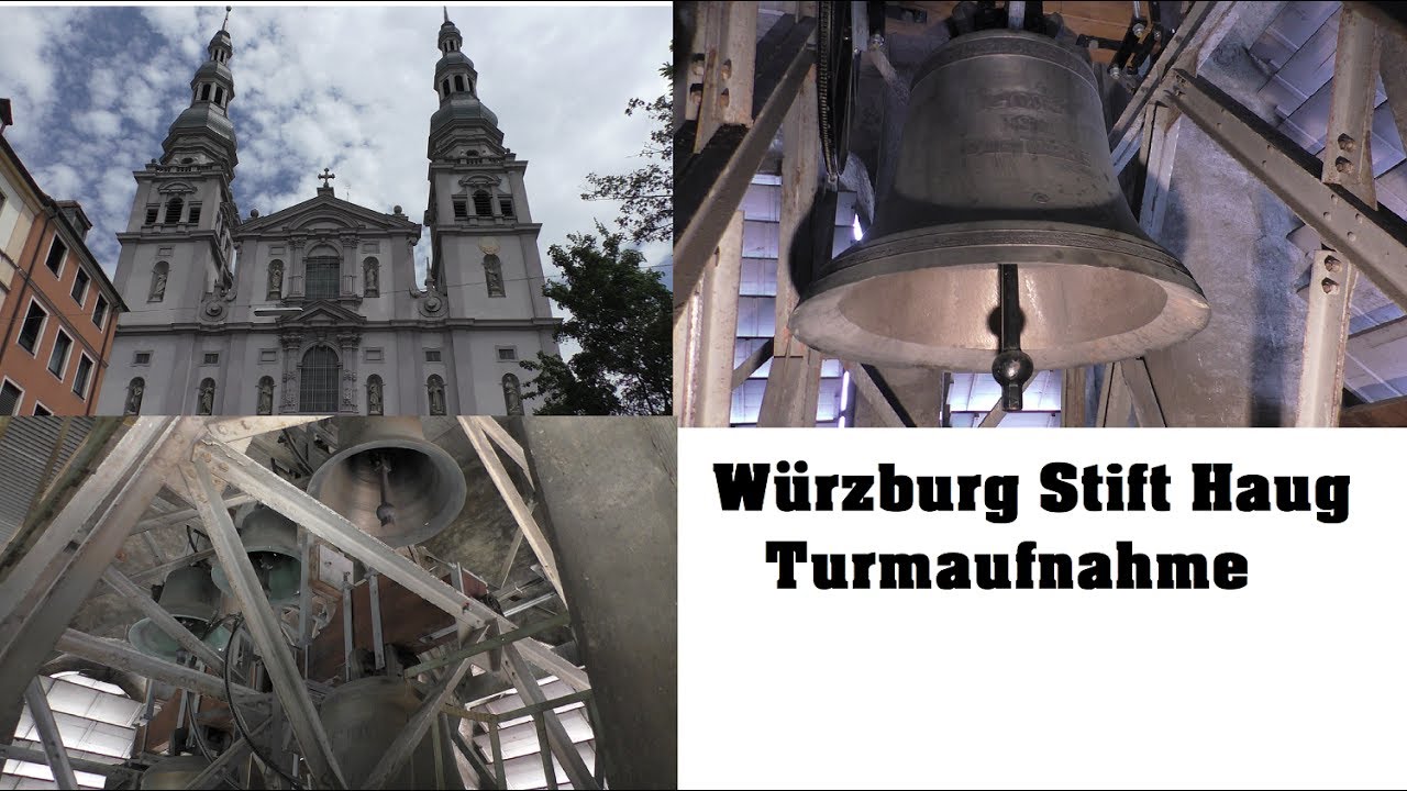Würzburg, St. Johannes/Stift Haug, Glocke 1 und Vollgeläut [Turmaufnahme]