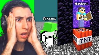 Reacting to Dream VS 4 Hunters in Minecraft...