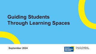 Guiding Students through Learning Spaces
