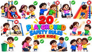 20 Playground Safety Rules for Kids | Learn Safe Playground Habits | Kids Safety Rules 20 Playground Safety Rules for Kids | Learn Safe Playground Habits | Kids Safety Rules