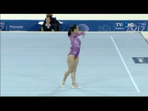 Cătălina Ponor - Exercițiul la sol la Campionatele Europene de gimnastică 2017