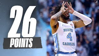 RJ Davis CAREER-HIGH 26 Points vs Brown