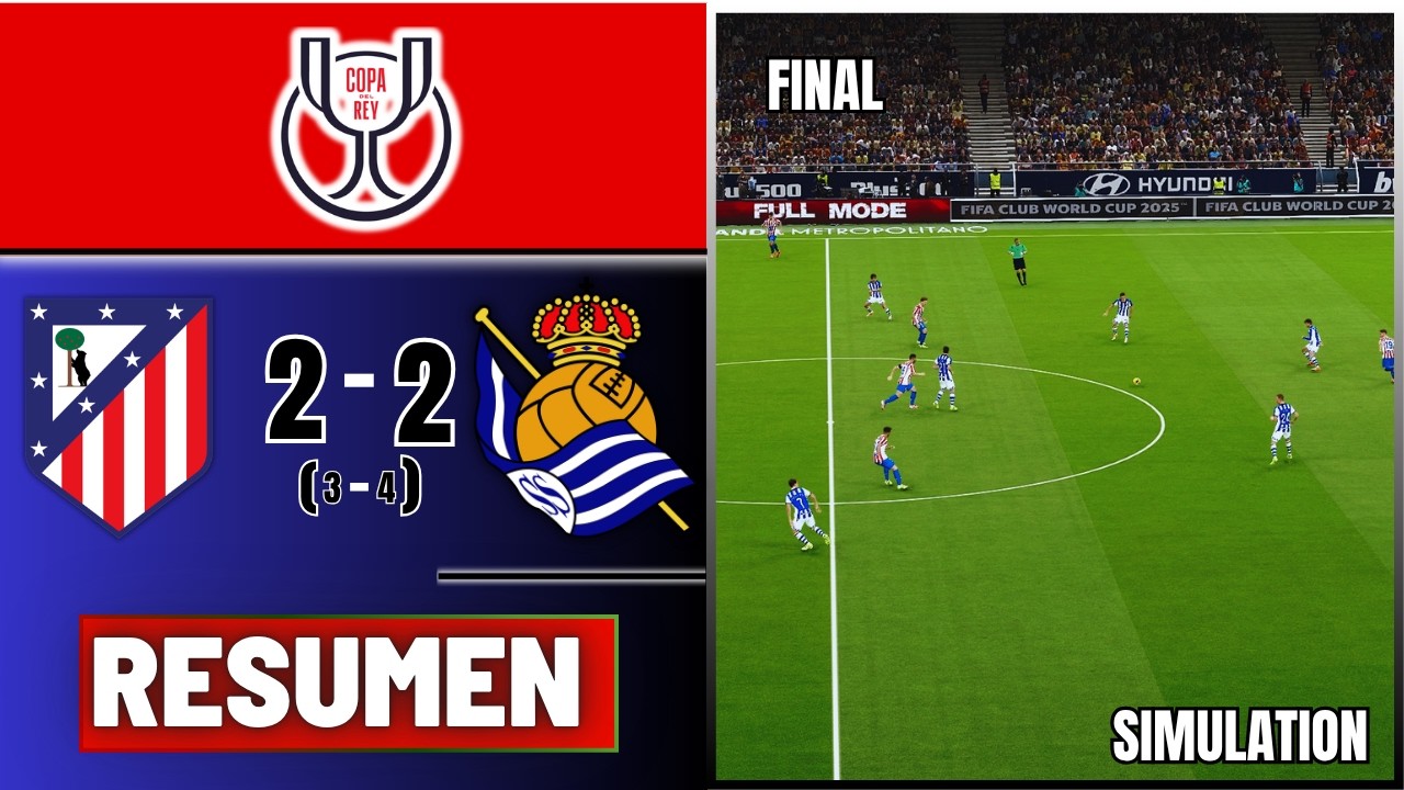 FINAL DE LOCURA ATL MADRID 2-2 R SOCIEDAD  COPA DEL REY 2026 RESUMEN |  | VIDEOGAME SIMULATION