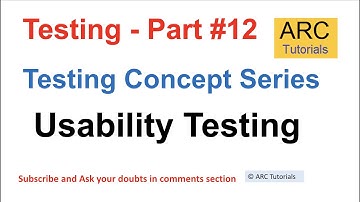 Usability Testing Tutorial | Testing concepts in software testing | Testing concepts interview