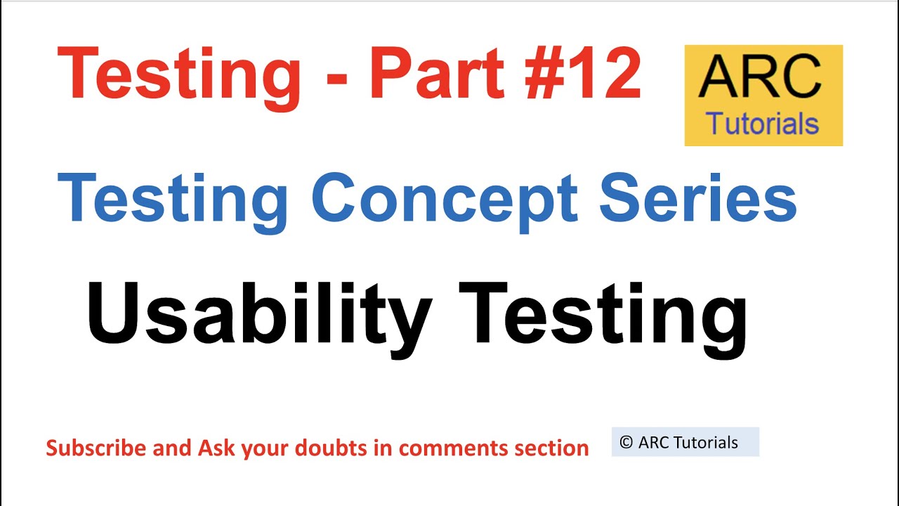 Usability Testing Tutorial | Testing concepts in software testing | Testing concepts interview