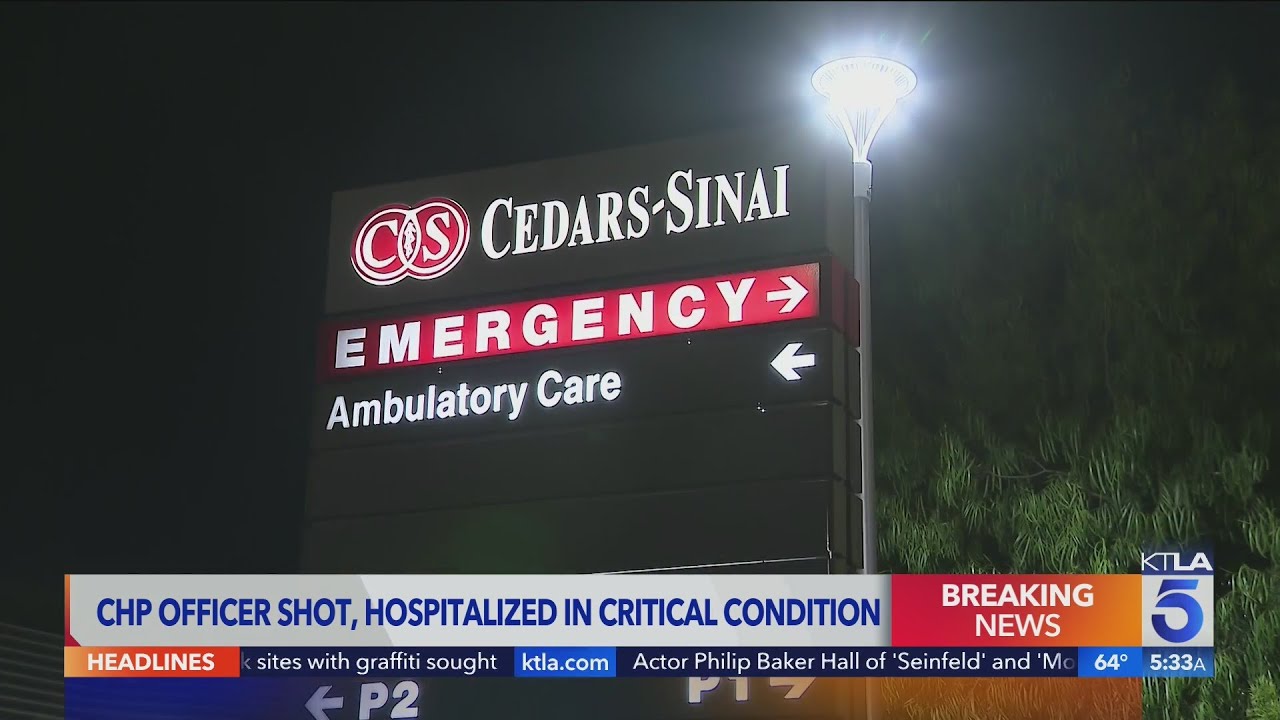 CHP officer shot, hospitalized in critical condition - YouTube