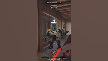 Bastion and Reinhardt interaction on Eichenwalde - Overwatch 2