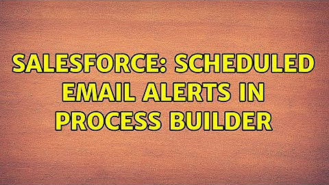 Salesforce: Scheduled Email Alerts in process Builder