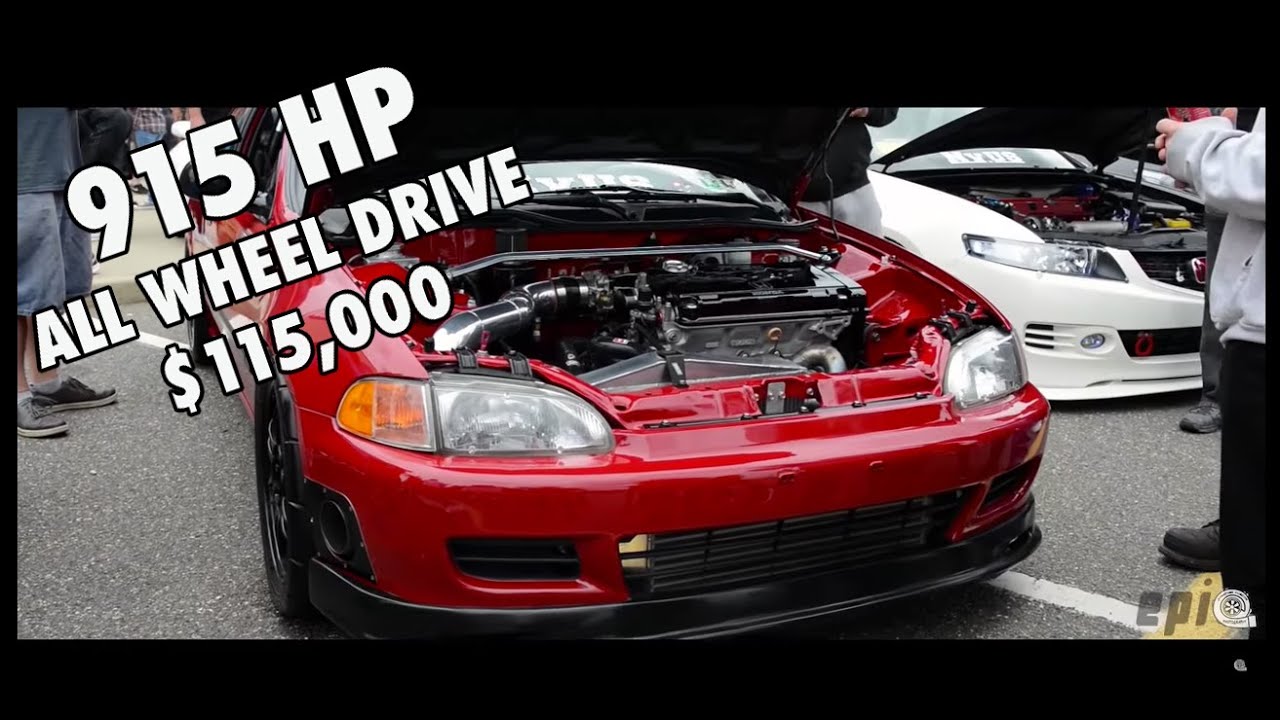 $115,000 915HP All Wheel Drive Honda Civic Walk Around - YouTube