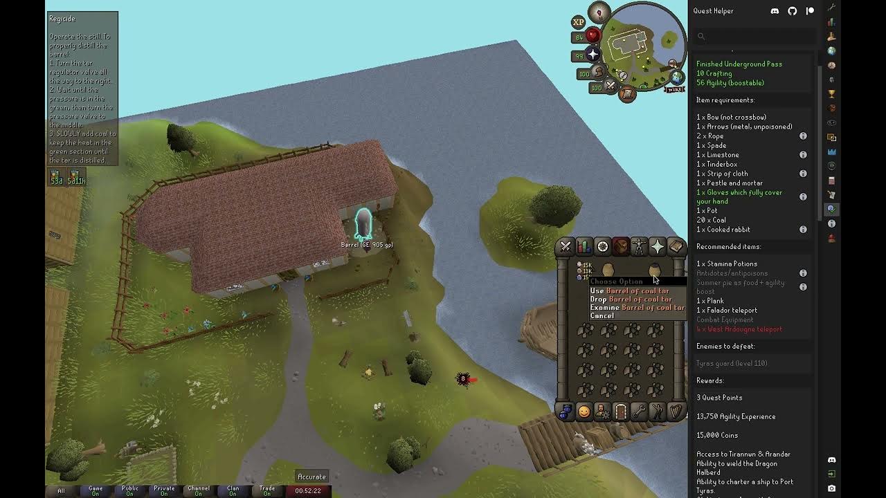 osrs making naphtha from the barrel of coal tar YouTube