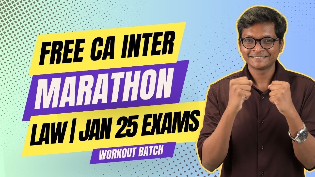 Game Changer FREE Marathon for CA Inter Law & WORKOUT BATCH Jan 25 ...
