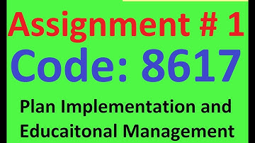 AIOU Solved Assignment No 1 Code 8617 Autumn 2020 | Best Baloch