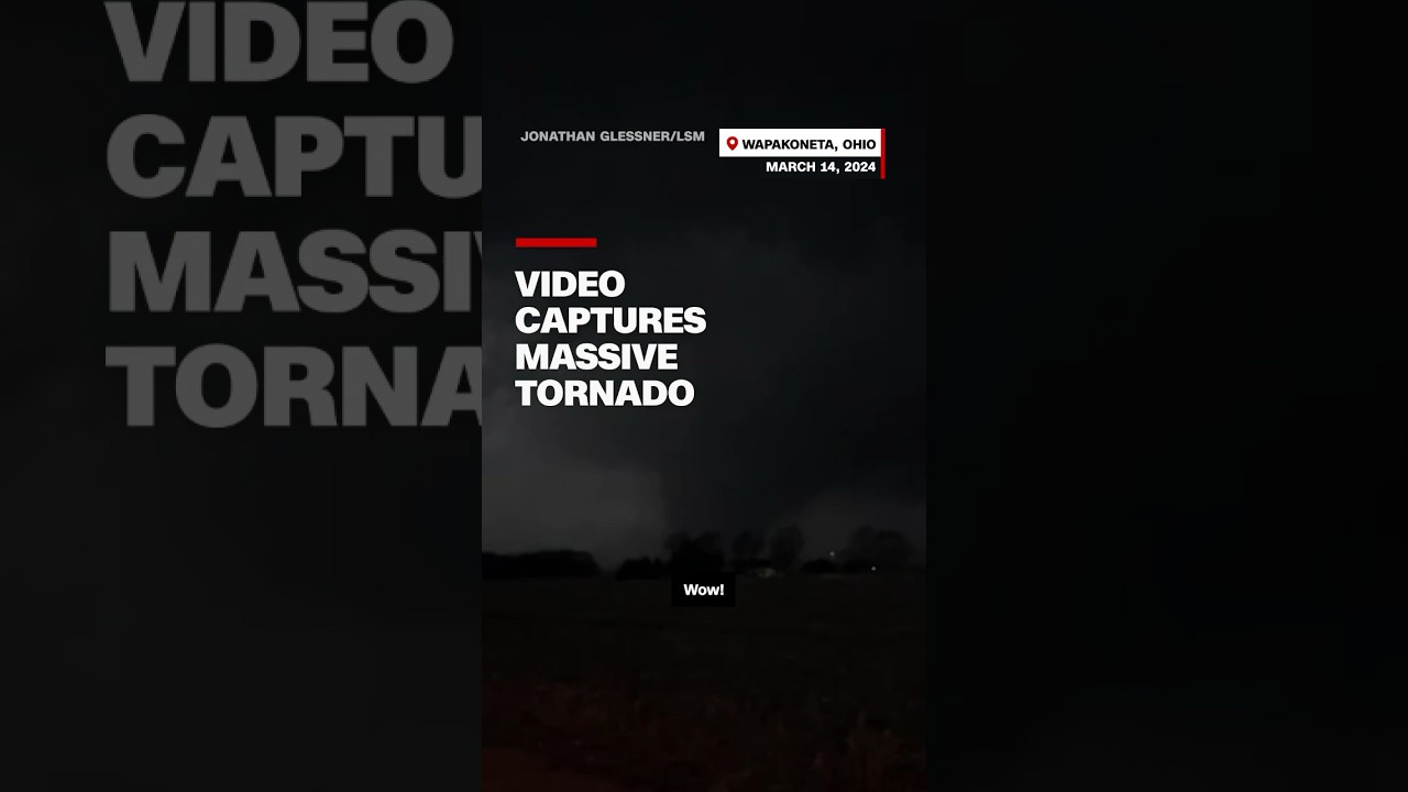 The video captures the massive tornado