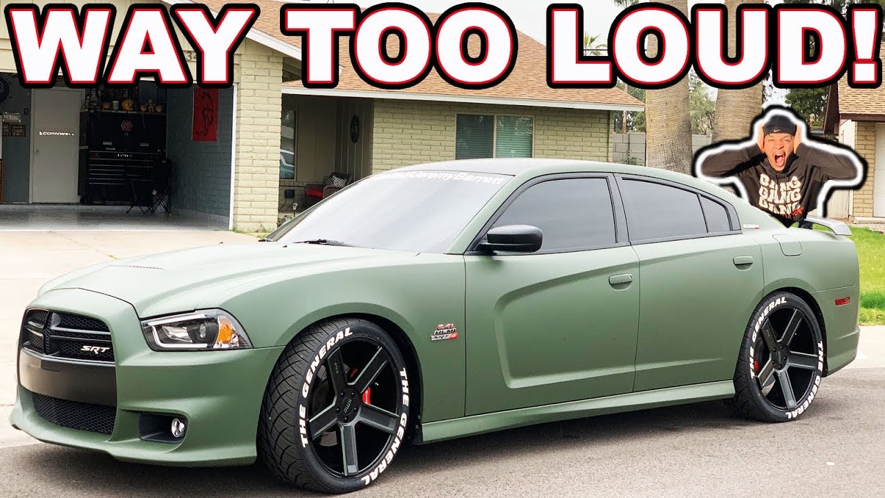 MY DODGE CHARGER 392 NEW EXHAUST IS LOUD!! YouTube