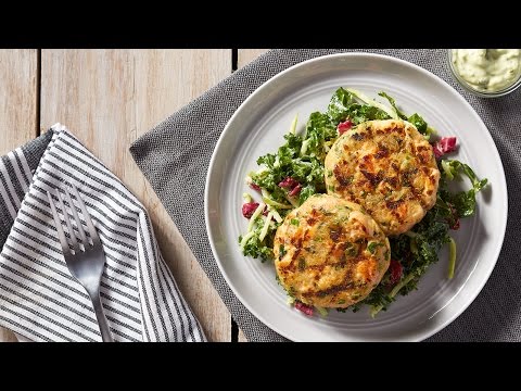 NOW Foods | Grilled Quinoa & Lime Salmon Cakes with Cilantro Sesame Aioli