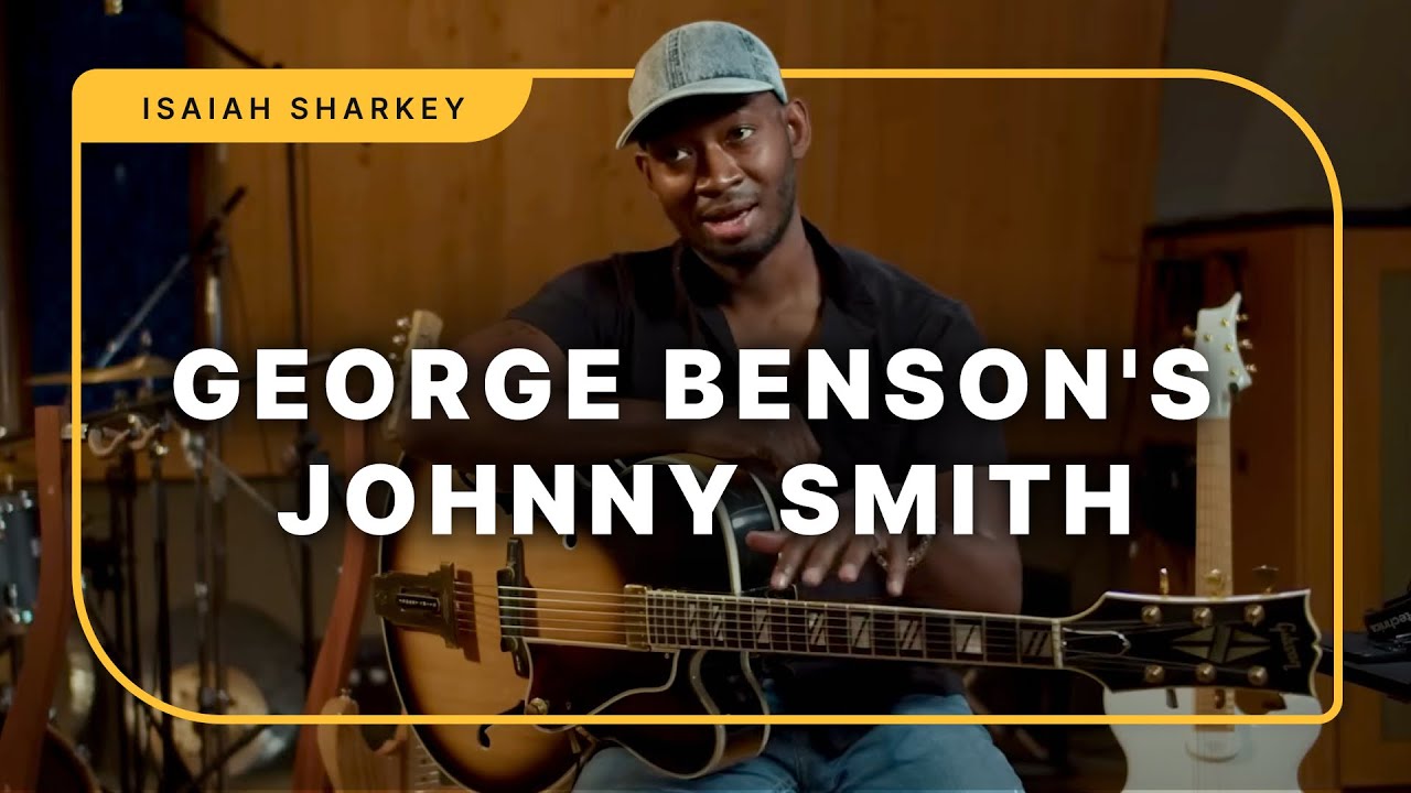 Исайя Шарки играет на трёх бесценных гитарах, как Джонни Смит Гибсон Джорджа Бенсона
