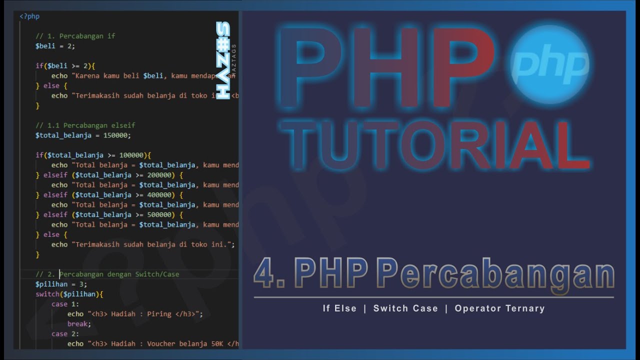 PHP Percabangan - YouTube