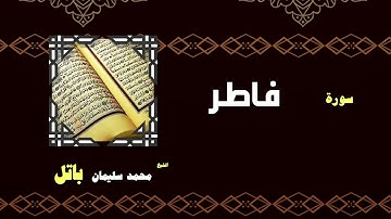 القران الكريم بصوت الشيخ محمد سليمان باتل | سورة فاطر