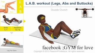 L A B  workout Legs, Abs and Buttocks  Level 1. Bài Tập Chân Mông Bụng