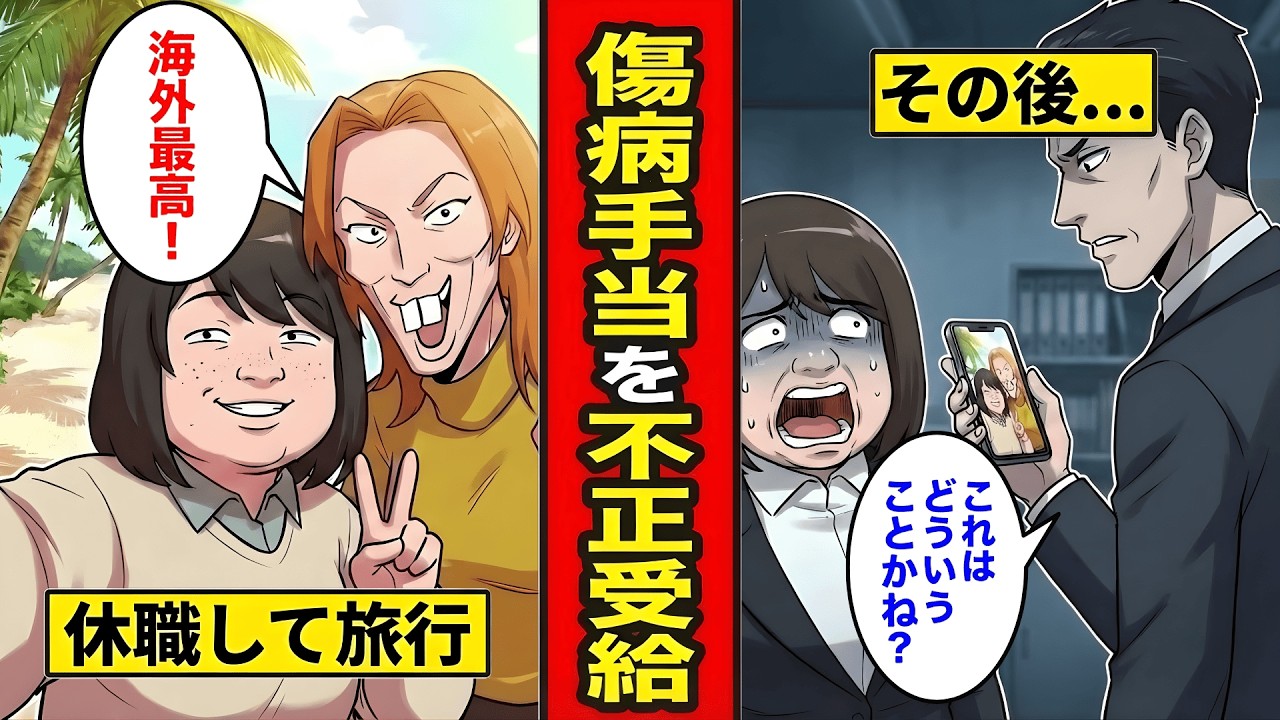 【漫画】傷病手当を不正受給した女の末路。嘘の病気で休職し、遊びまくった結果…【レイナの部屋ブラックわーるど】