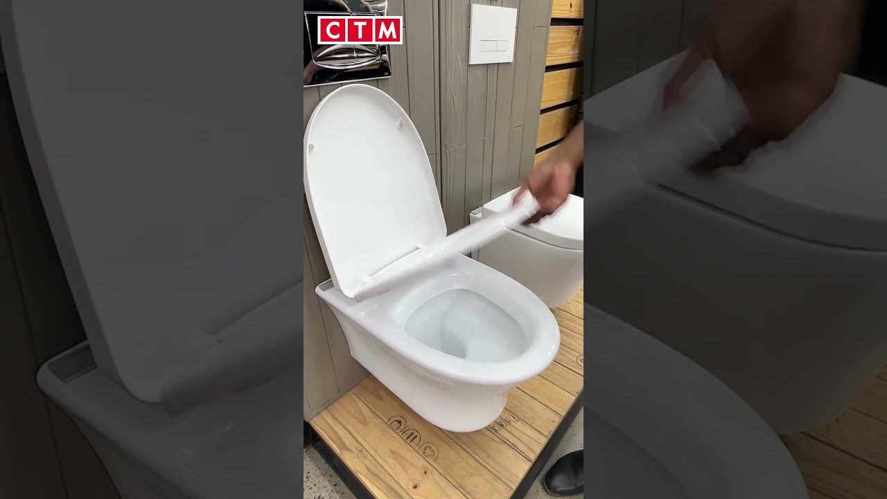 Diplomat White Eco Wall Hung Toilet Pan With Torino Cistern & River Chrome Flush Plate  #ctm