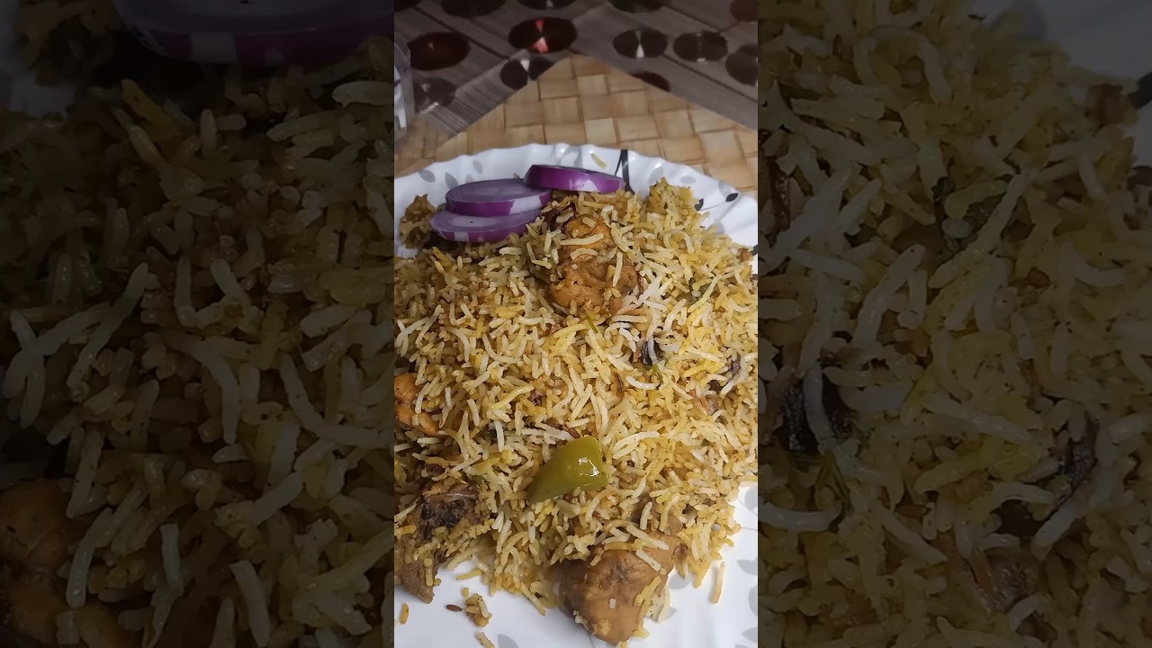 Biriyani from leftover chicken Curry