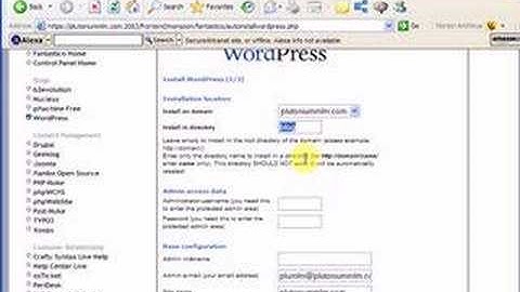 Installing a Wordpress Blog in 5 minutes using cpanel part 1