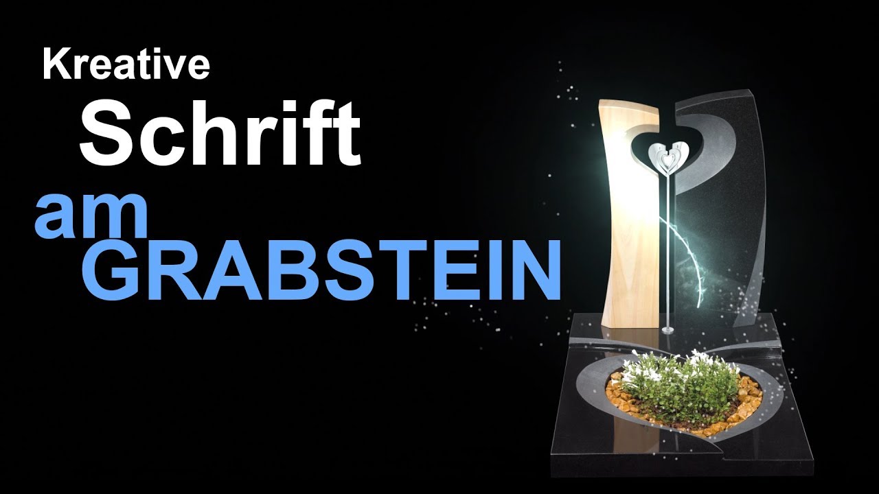 Schriftdekor auf dem Grabstein