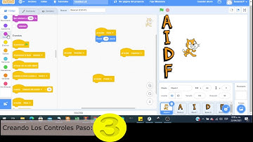 scratch crear controles virtuales para Tablet o smartphone, con los que mover nuetro personaje.