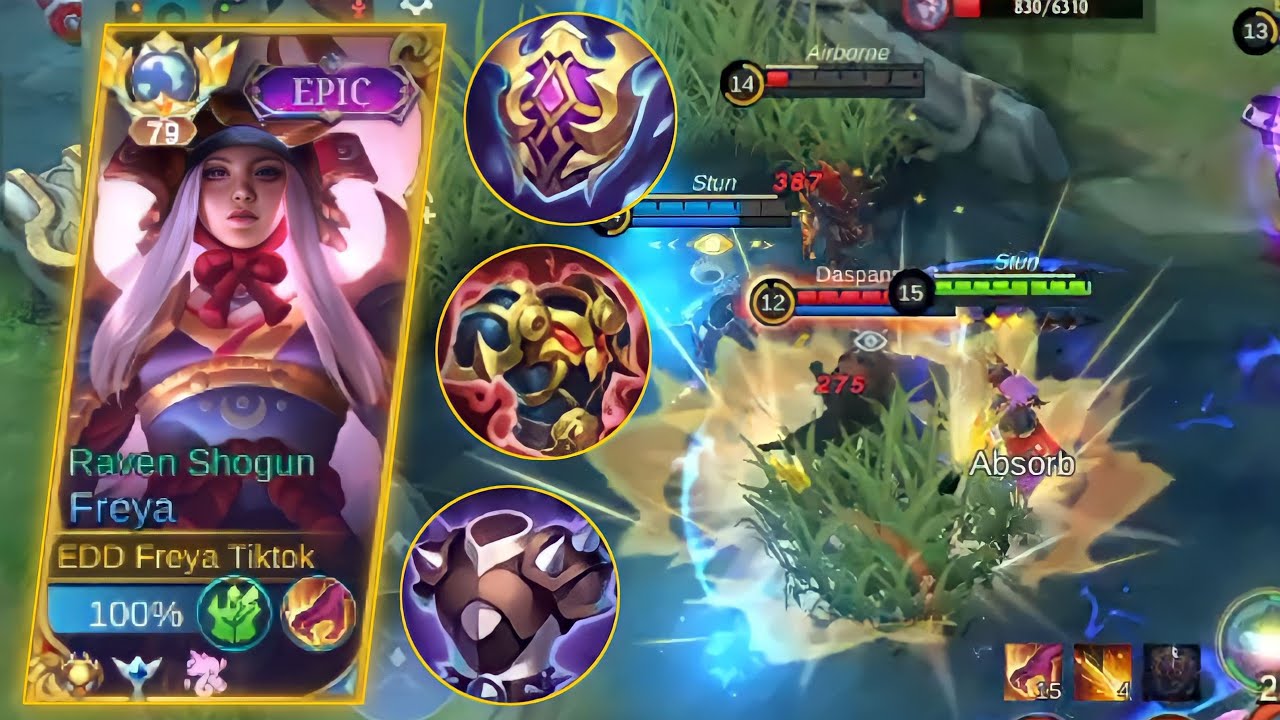 FREYA EMBLEM SAWI + BUILD TANK SEMI DAMAGE !!! TOP GLOBAL FREYA | HYPER FREYA | BUILD FREYA TERKUAT