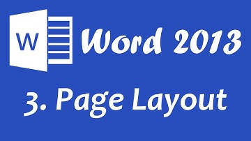Microsoft Word 2013 - Page Layout Tutorial