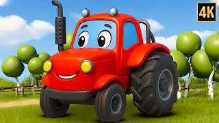 wheels tractor kids fun nursery rhymes farm vehicles song