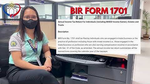 How to file BIR Form No. 1701 through EBIRForms facility?