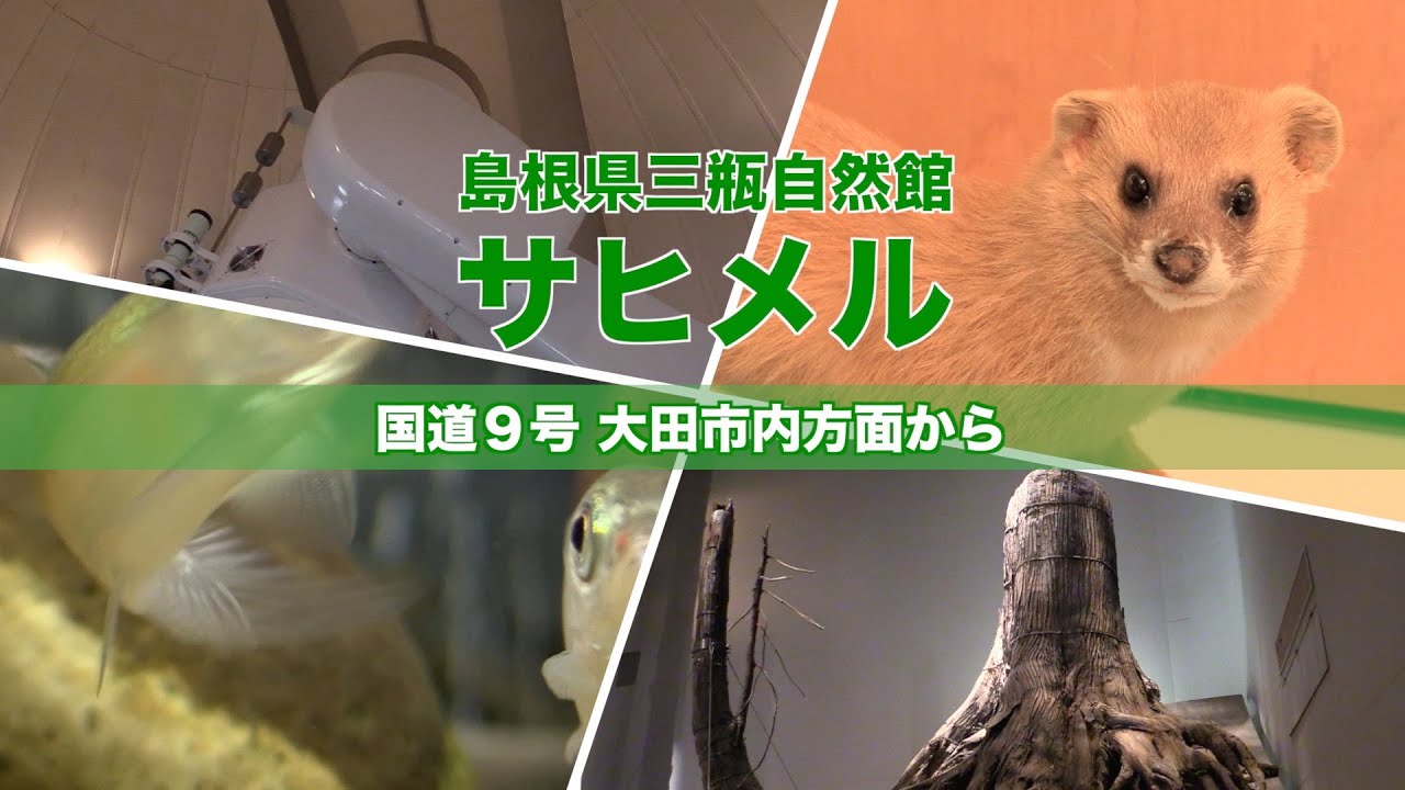 【島根県立三瓶自然館サヒメル】交通アクセス 大田市内方面【国道9号から】 YouTube