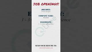 Hiring UI/UX Designer 🎨 | WEAMSE Careers | Urgent Requirement