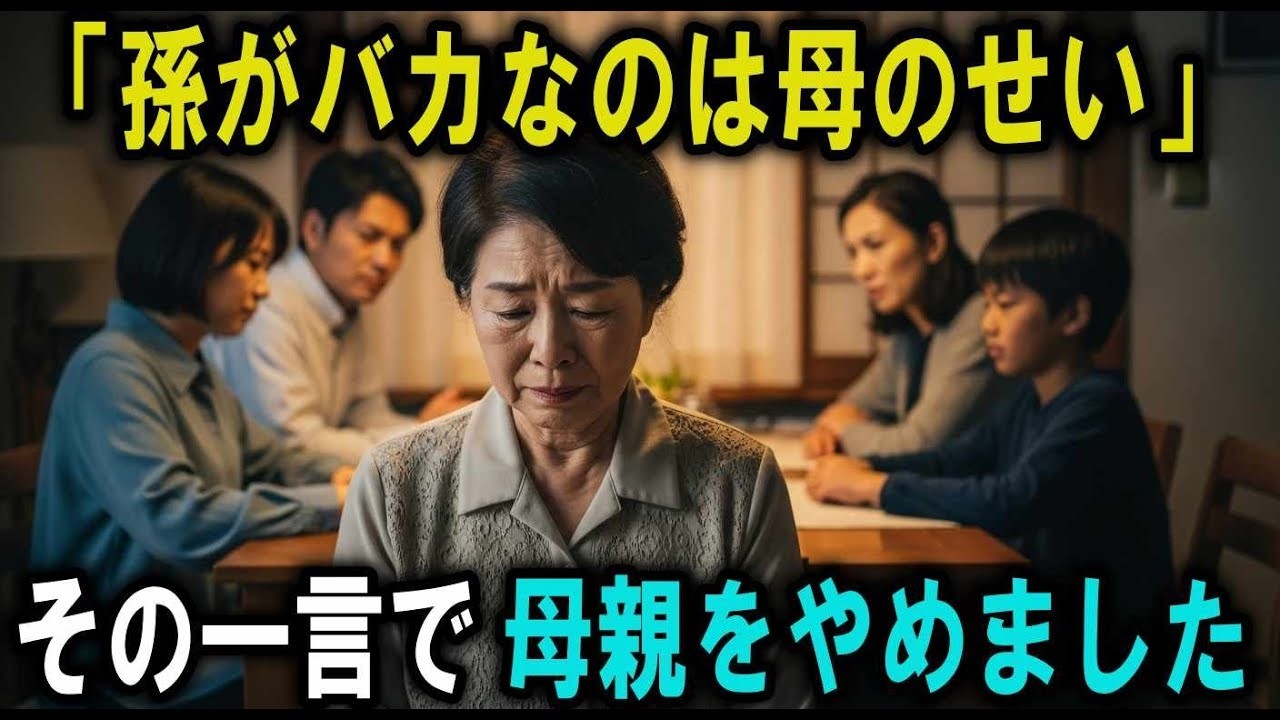 「孫がバカなのは母のせい」──高卒の私を見下した息子夫婦。翌日、私は母親をやめました。