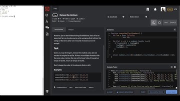 Code Wars Javascript Tutorial Remove the Minimum