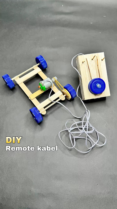 ide kreatif membuat mainan mobil remot kabel jadul dari stik tutup botol #diy #kreatif #toys #unik