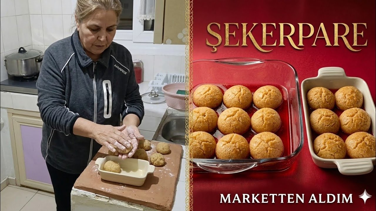 MARKETTEN ŞEKERPARE TATLISI ALDIM YAPTIM 