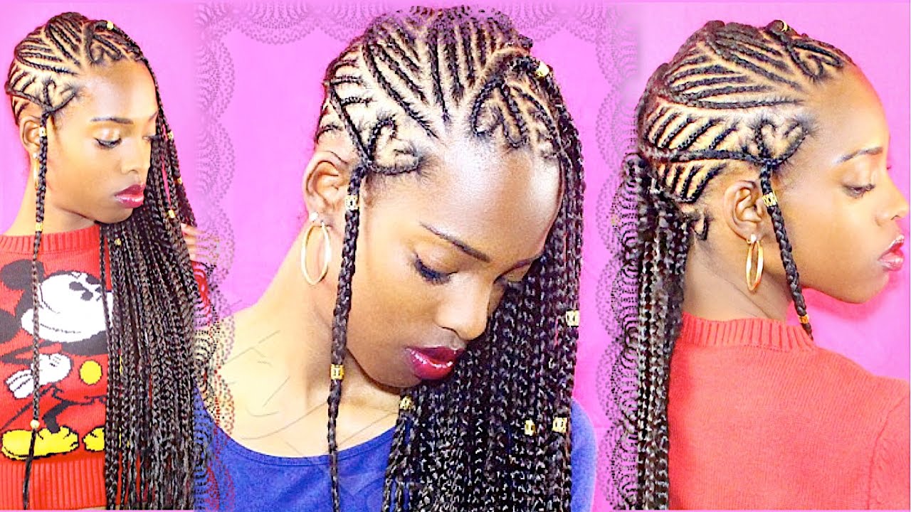 HOW TO  MID BACK DIAMOND PART KNOTLESS BOX BRAIDS  YouTube