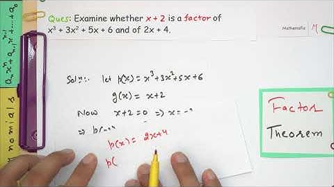 Example 6 Chapter 2 Class 9 | Polynomials, Factor Theorem Questions | NCERT Maths