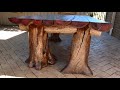 Rustic Outdoor Table, Woodworking with a Chainsaw. EXTRA 95min Showing the full build of this table.