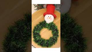 Cute snowman Christmas wreath #diy #cristmasdecor #christmas