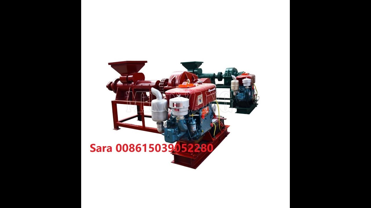 Diesel BBQ charcoal coal briquettes making machine with diesel engine for small businesses