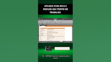 Selecionar colunas ou linhas sem utilizar o mouse